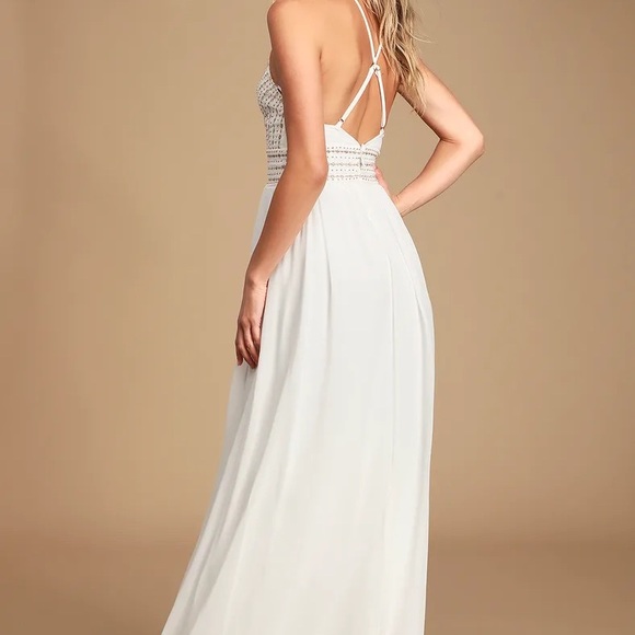 Lulus white beaded dress - Picture 3 of 11